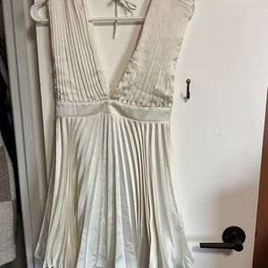 Abercrombie White Pleated Mini Dress